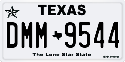 TX license plate DMM9544