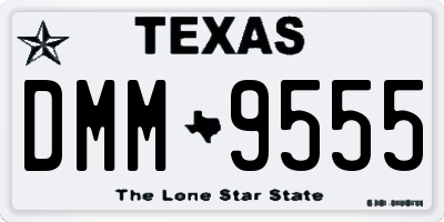 TX license plate DMM9555
