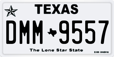 TX license plate DMM9557