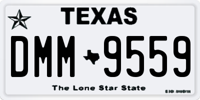 TX license plate DMM9559