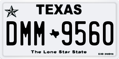 TX license plate DMM9560