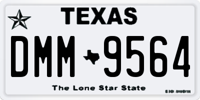 TX license plate DMM9564