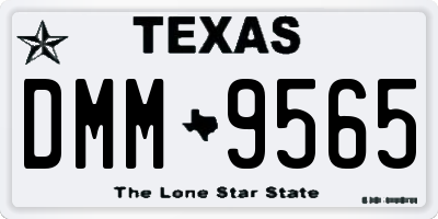 TX license plate DMM9565