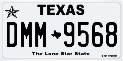 TX license plate DMM9568