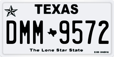 TX license plate DMM9572