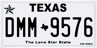 TX license plate DMM9576