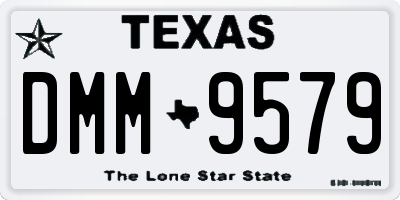 TX license plate DMM9579