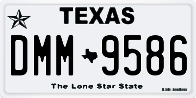 TX license plate DMM9586