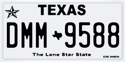 TX license plate DMM9588