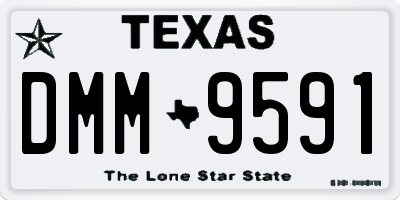TX license plate DMM9591