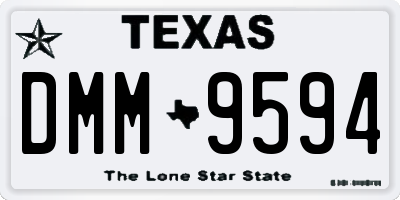 TX license plate DMM9594