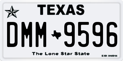 TX license plate DMM9596