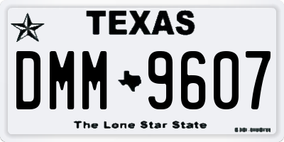 TX license plate DMM9607