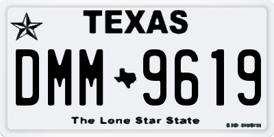 TX license plate DMM9619