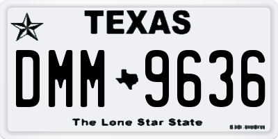 TX license plate DMM9636