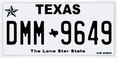 TX license plate DMM9649