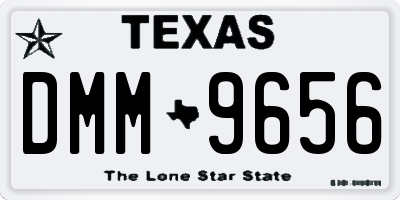 TX license plate DMM9656
