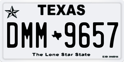 TX license plate DMM9657