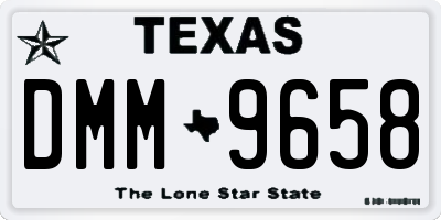 TX license plate DMM9658