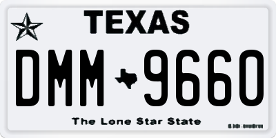 TX license plate DMM9660