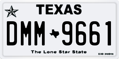 TX license plate DMM9661