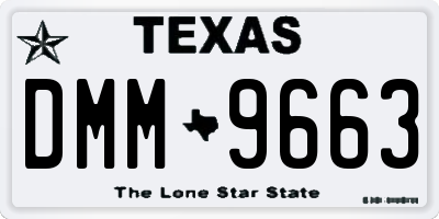 TX license plate DMM9663