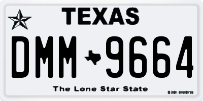 TX license plate DMM9664