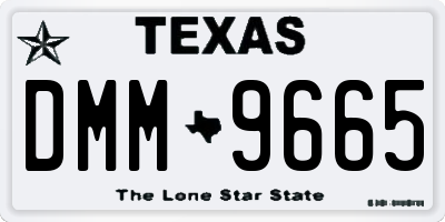 TX license plate DMM9665