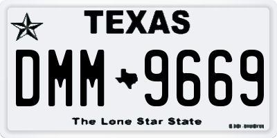 TX license plate DMM9669
