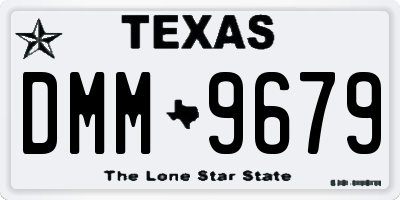 TX license plate DMM9679