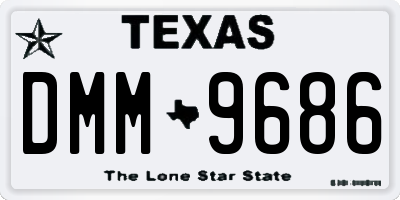 TX license plate DMM9686