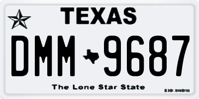 TX license plate DMM9687