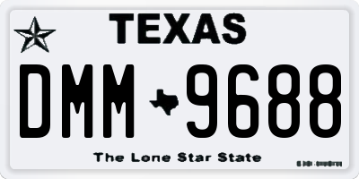TX license plate DMM9688