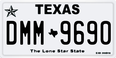 TX license plate DMM9690