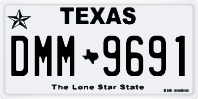 TX license plate DMM9691