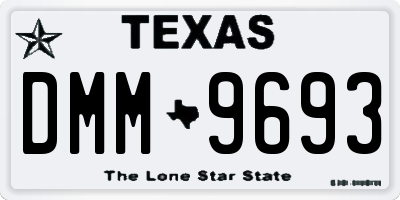 TX license plate DMM9693