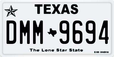 TX license plate DMM9694