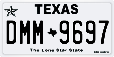 TX license plate DMM9697