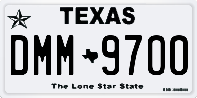 TX license plate DMM9700