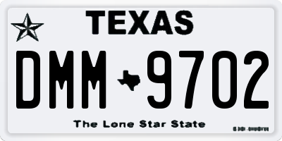 TX license plate DMM9702