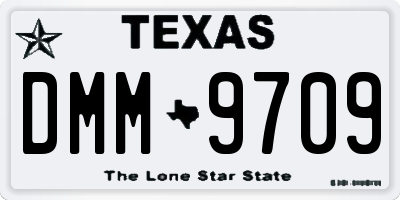 TX license plate DMM9709
