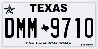 TX license plate DMM9710