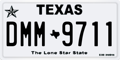 TX license plate DMM9711