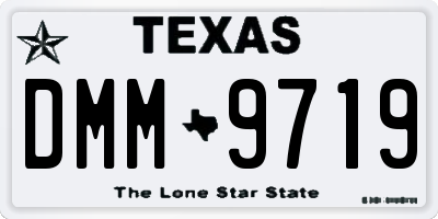 TX license plate DMM9719