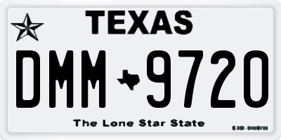 TX license plate DMM9720