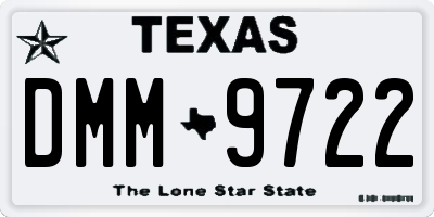 TX license plate DMM9722