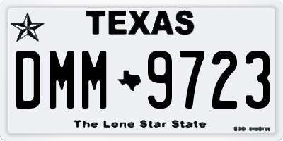 TX license plate DMM9723