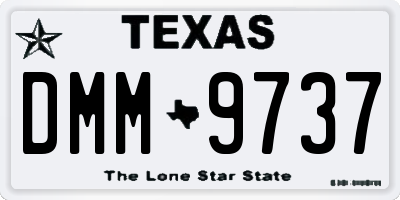 TX license plate DMM9737