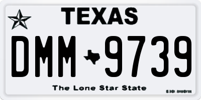 TX license plate DMM9739