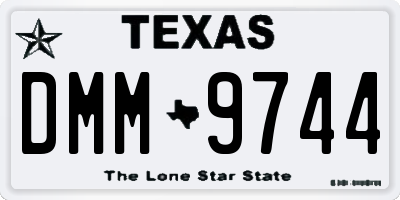 TX license plate DMM9744